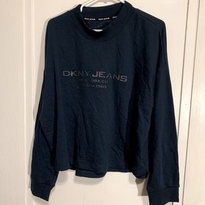 Vintage DKNY Jeans 1989 Pullover navy blue Sweatshirt size Large